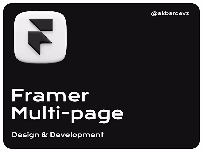 Cover image for Multi-page Website on Framer