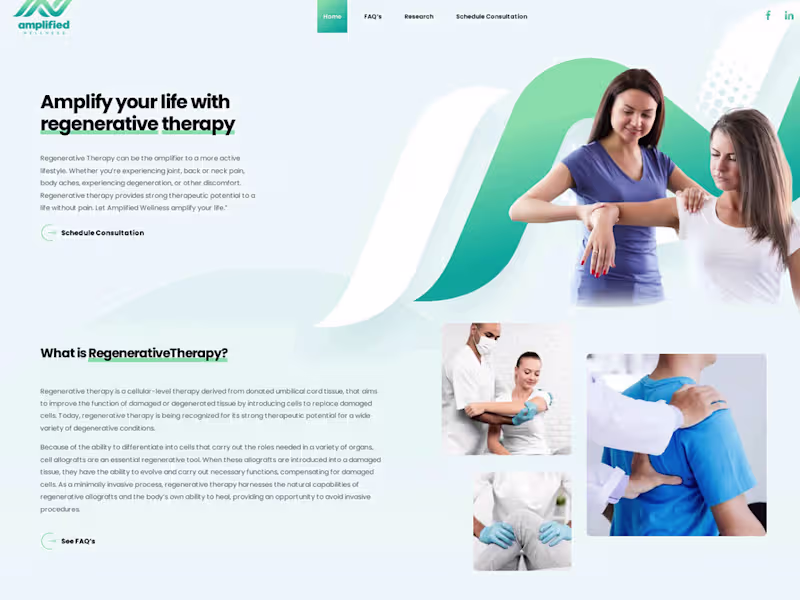 Cover image for Amplified Wellness – Medical Website Development