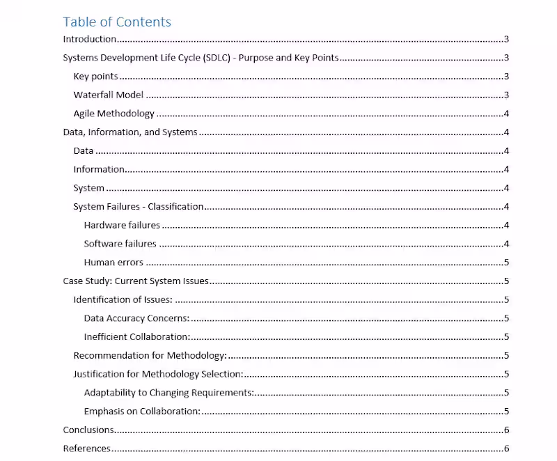Cover image for System Development Methodologies Report