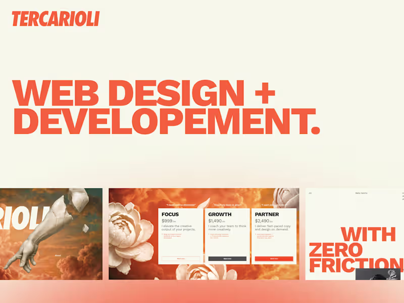 Cover image for Web design + developement