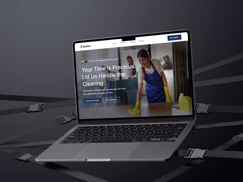 Cover image for Dustra - Cleaning Service Website