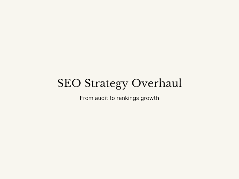 Cover image for SEO Strategy
