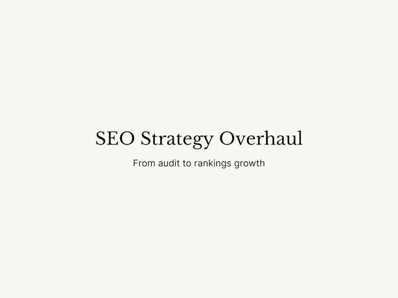 Cover image for SEO Strategy