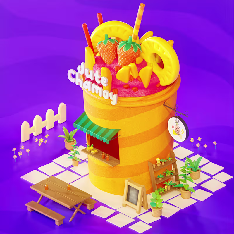 Cover image for Isometric drink illustration