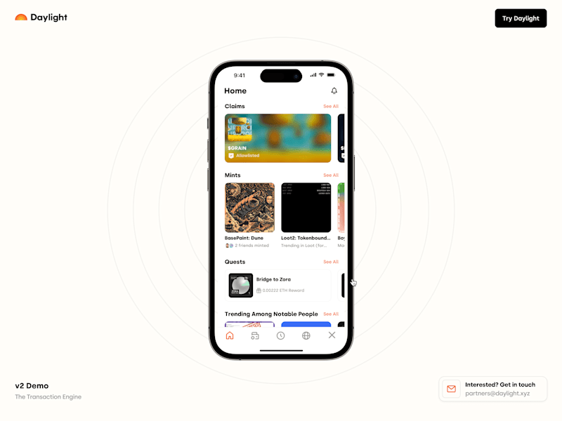 Cover image for Daylight: Framer Development for v2 Demo