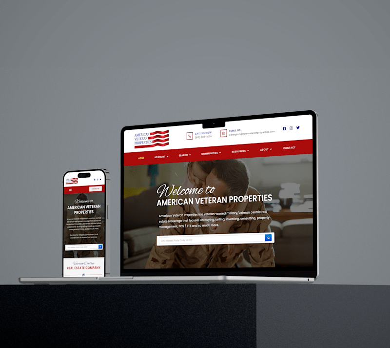 Cover image for Website Design & Development: American Veteran Properties