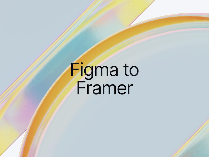 Cover image for Figma to Framer Design