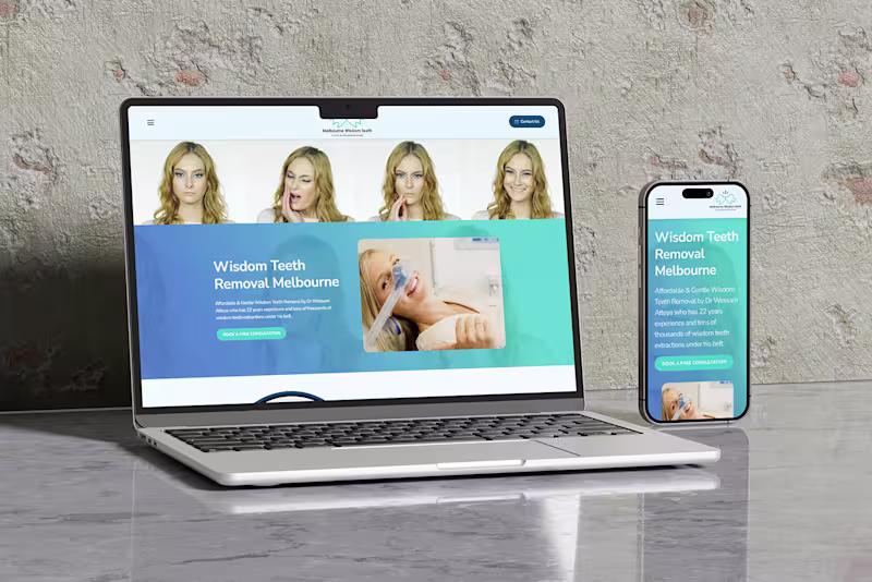 Cover image for Dental Clinic Website Landing Page