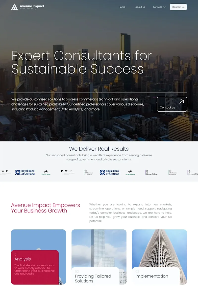 Cover image for Avenue Impact Platform Development