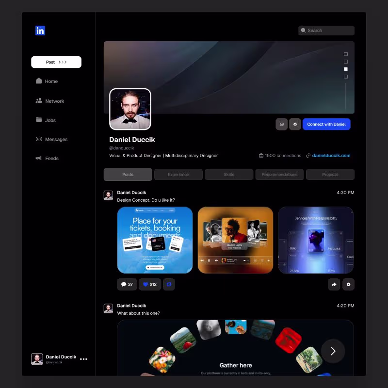 Cover image for LinkedIn profiles are too noisy (buttons, blocks, corporate ...