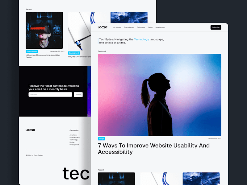 Cover image for TechBytes - CMS powered blog site