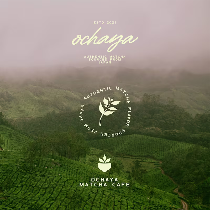 Cover image for Branding for Ochaya Created branding guide for matcha brand ...