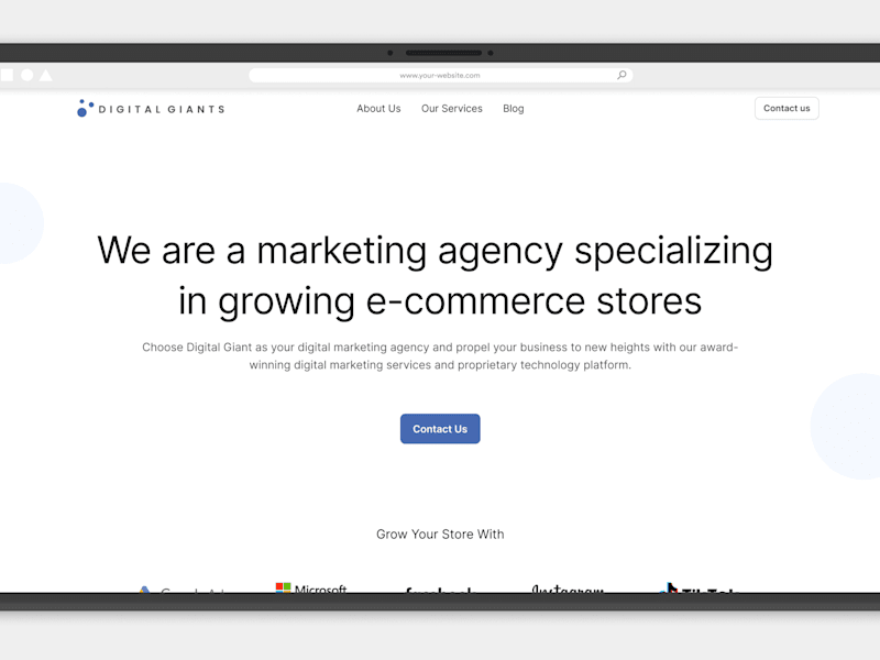 Cover image for Digital Giants Marketing Agency