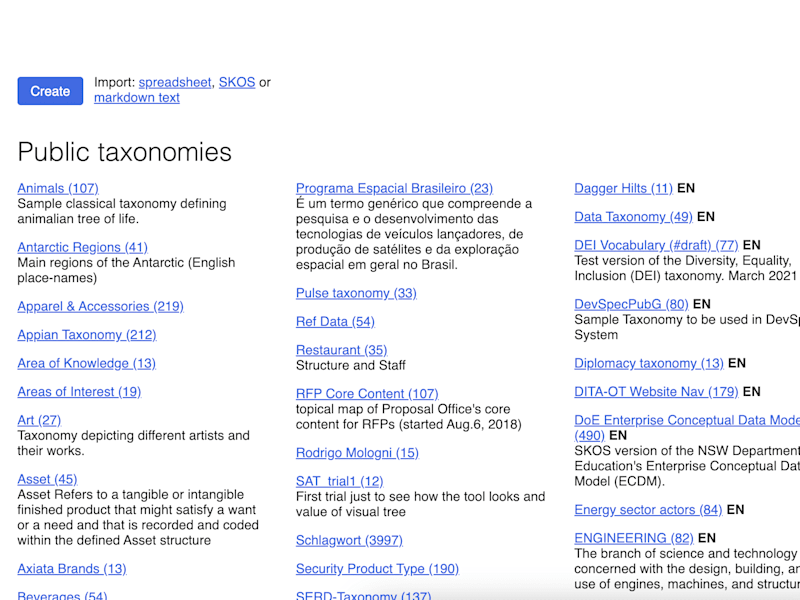 Cover image for Taxonomy Interface