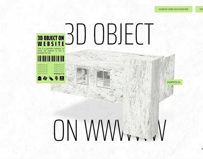 Cover image for 3D Object on Portfolio Website