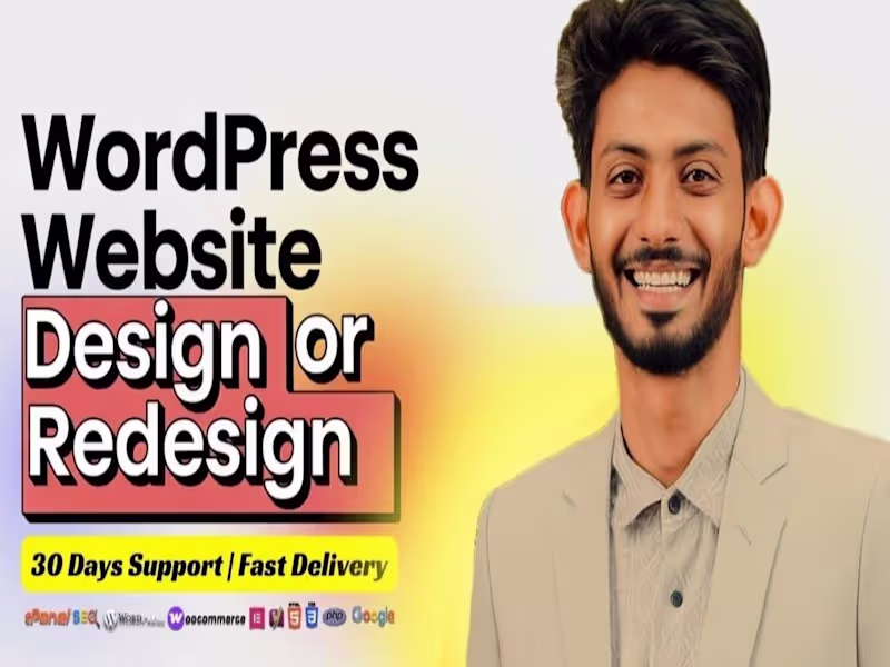 Cover image for Design/redesign wordpress website with modern and responsive
