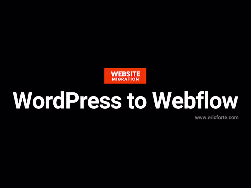Cover image for WordPress to Webflow Migration