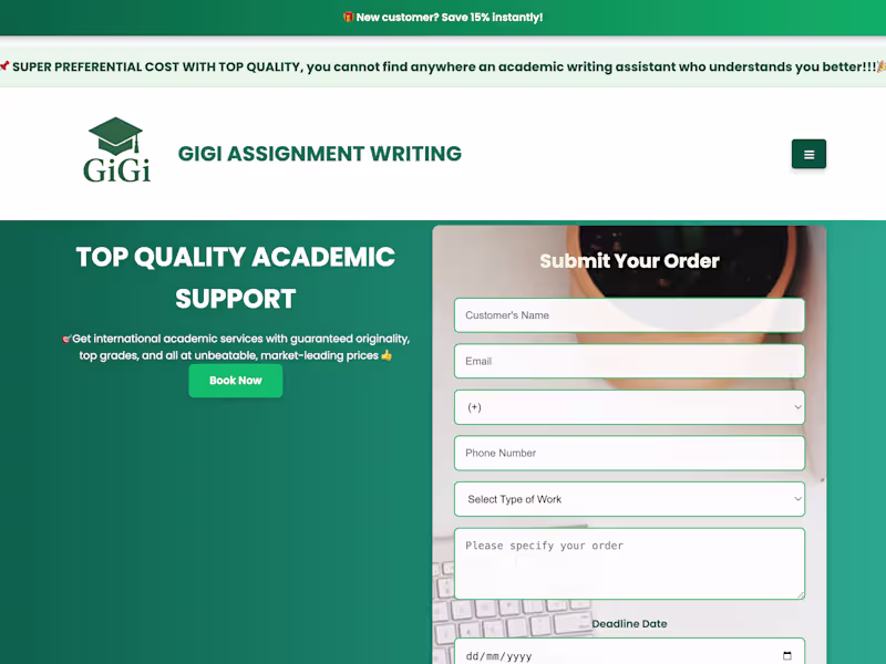 Cover image for Academic Writing (report/ essay/ thesis/ assessment/ slides des)