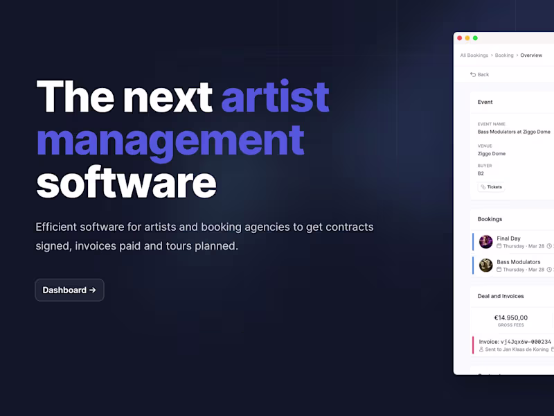 Cover image for Leading Stagent: Transforming artist booking management