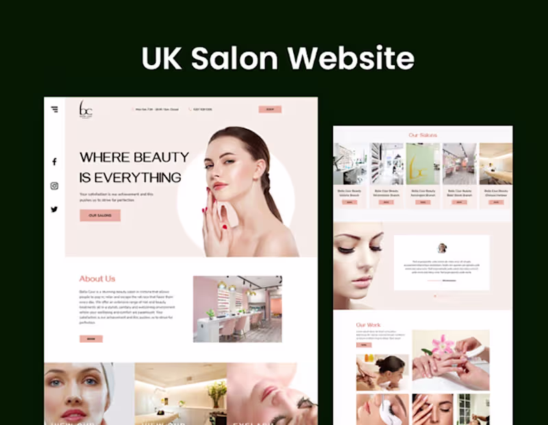 Cover image for UX & Visual Design Overhaul for London Salon Website Redesign