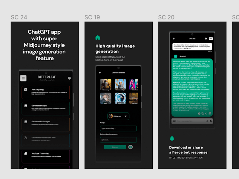 Cover image for BitterLeaf - Chat with ChatGPT - Apps on Google Play