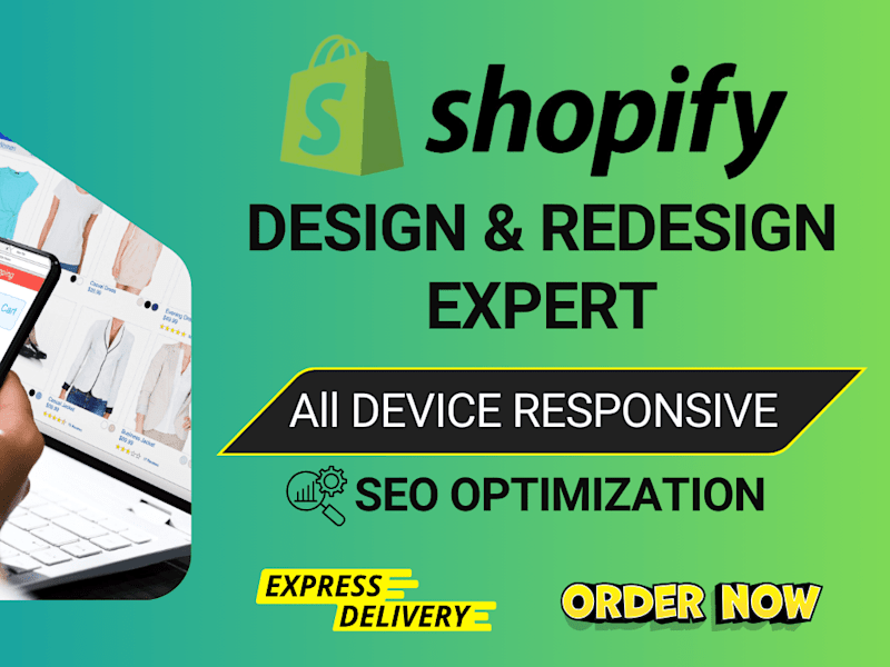 Cover image for I will build a modern shopify ecommerce website.