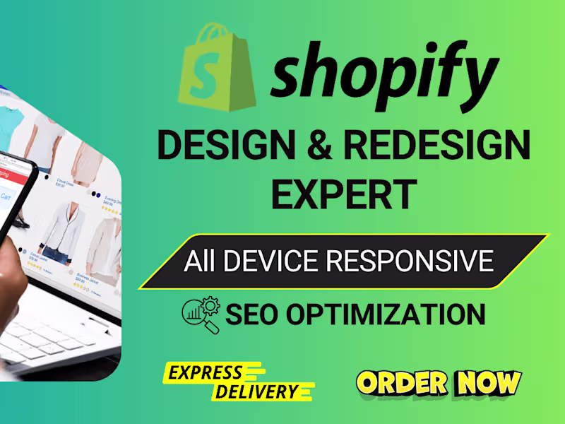 Cover image for I will build a modern shopify ecommerce website.