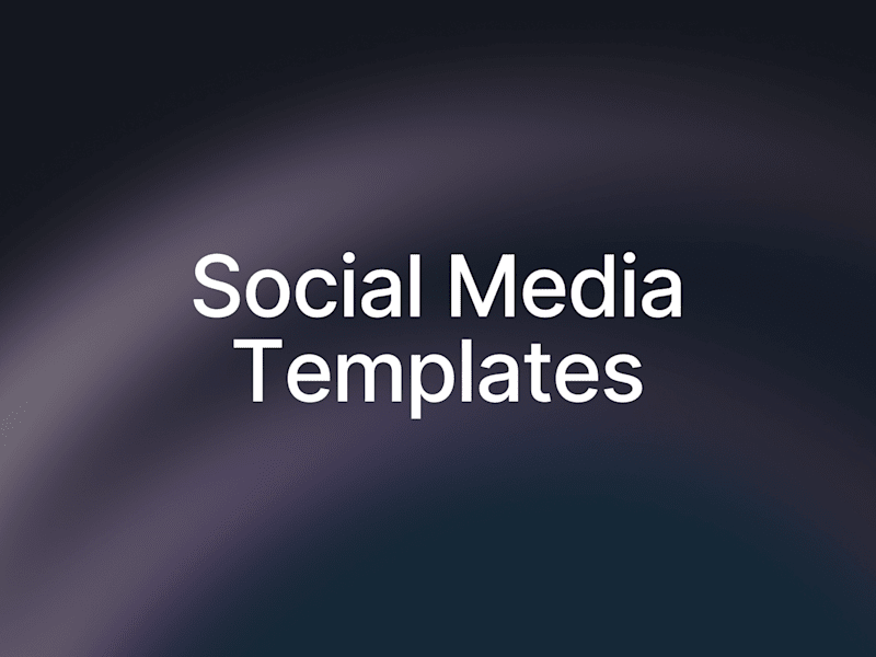 Cover image for Social Media Marketing Templates