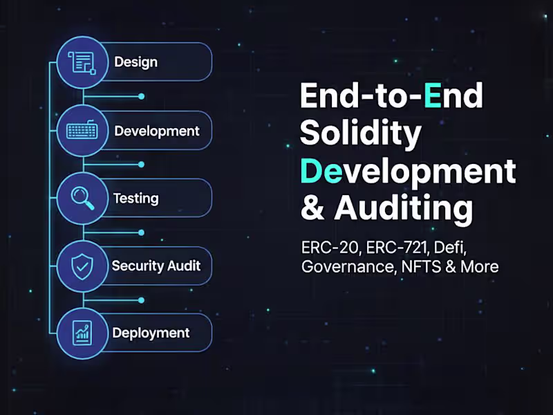 Cover image for Custom Smart Contracts for Web3 Projects (ERC20, NFT, DeFi)