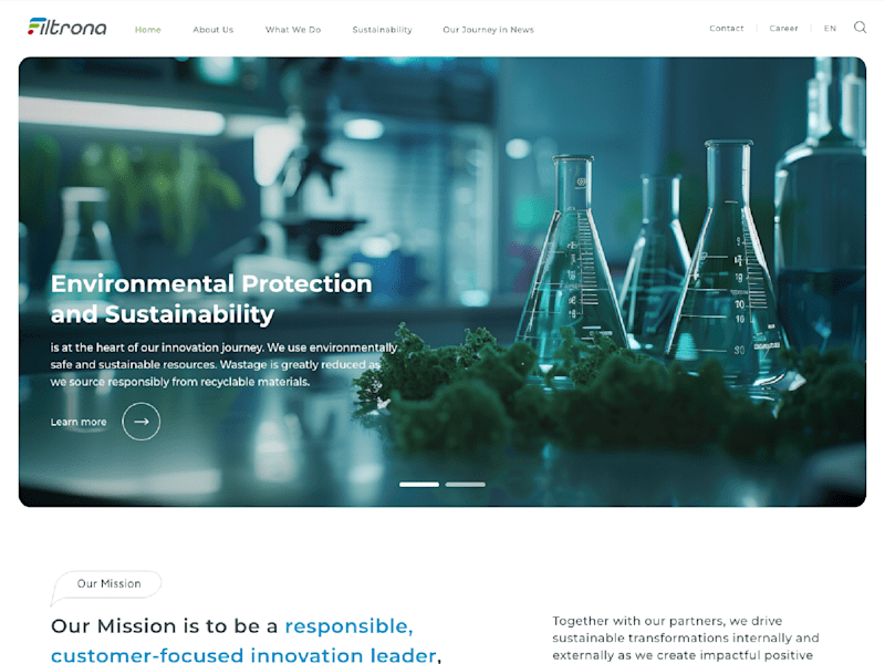 Cover image for Filtrona Corporate Website Revamp: