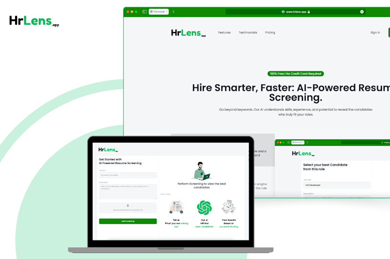 Cover image for HrLens - AI Powererd Resume Screening