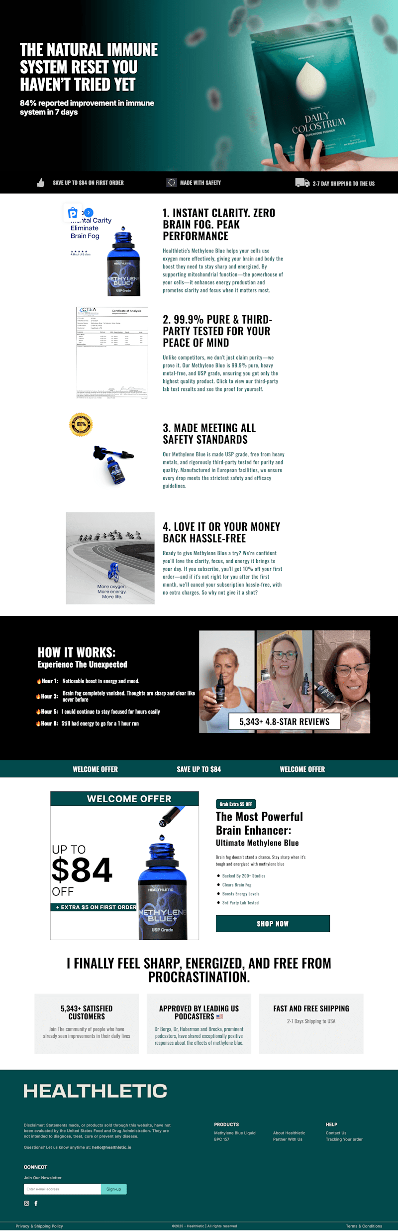 Cover image for Landing page build - healthletic