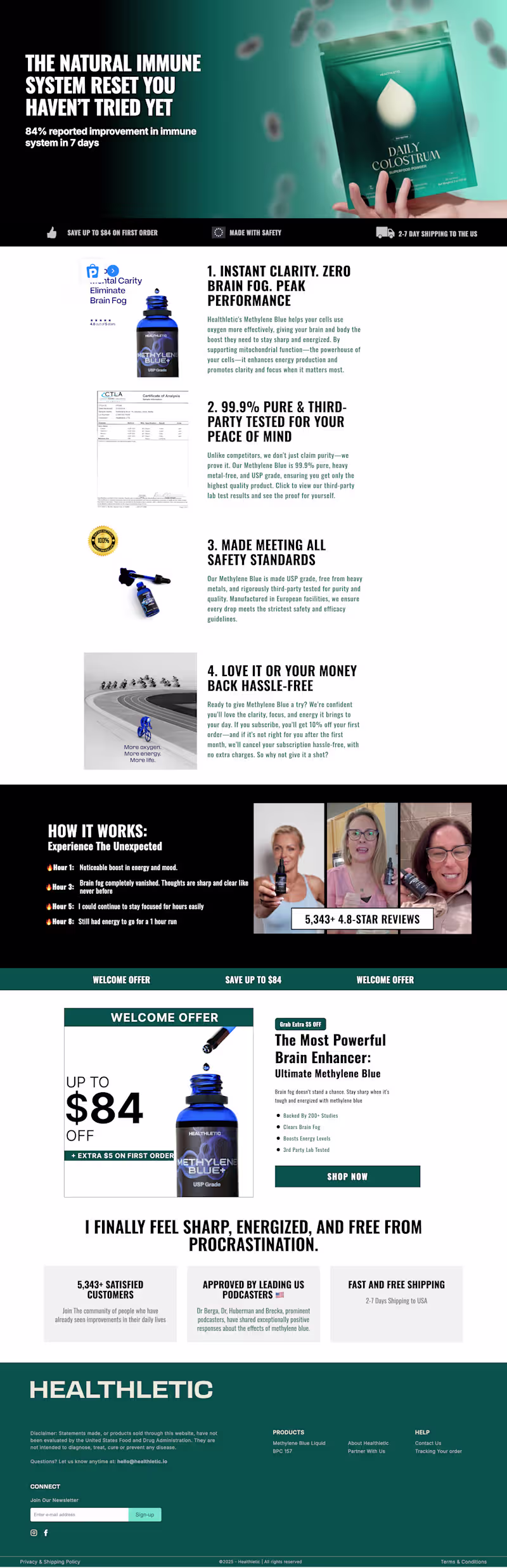 Cover image for Landing page build - healthletic