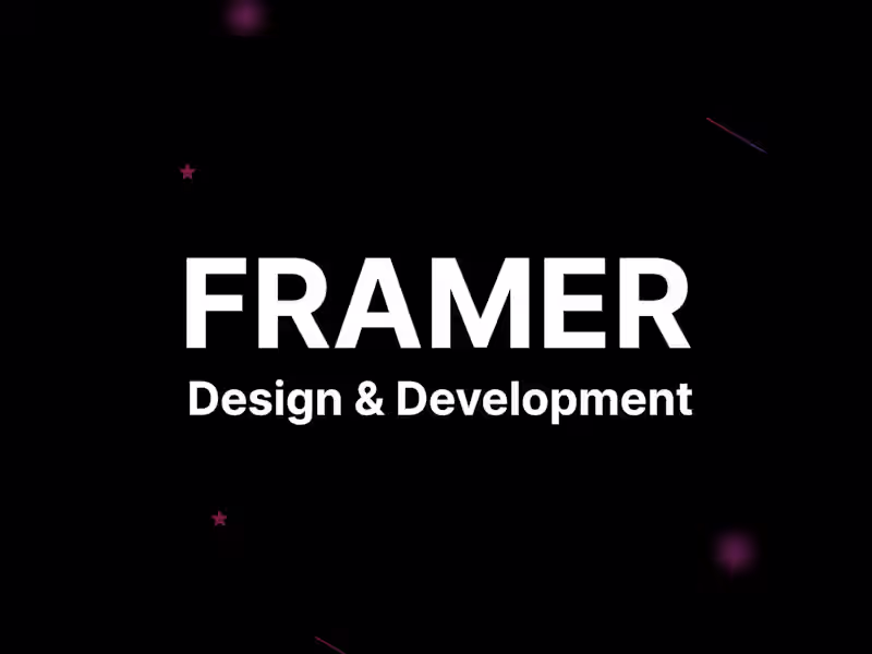 Cover image for Framer website design