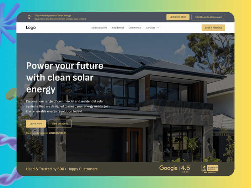 Cover image for Responsive Web Design for Solar Installer Business Website