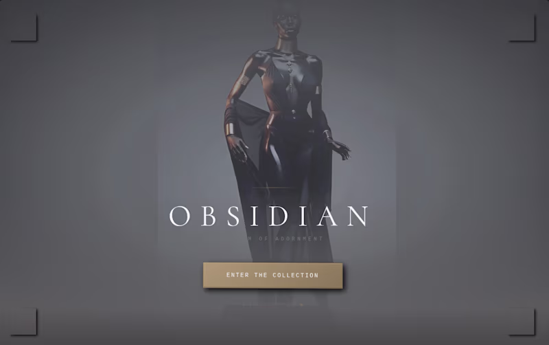 Cover image for Obsidian Monolith is a digital gallery for an exclusive, han...