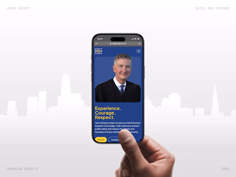 Cover image for Some shots of a reelection campaign website I worked on last...
