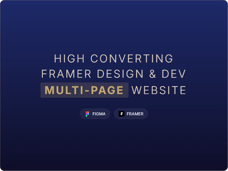 Cover image for High Converting Multi Page Website (Design + Development)