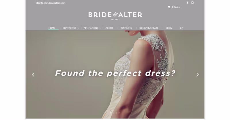 Cover image for Bride & Alter
Dedicated bridal alterations