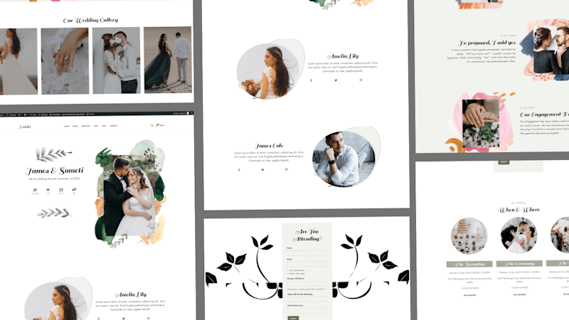 Cover image for Wedding Events Planning Web design | Wordpress Elementor UI