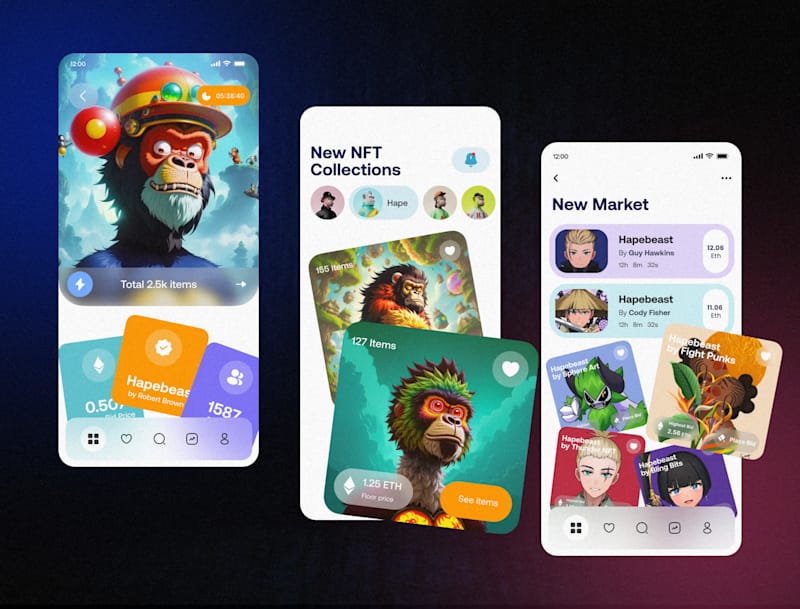 Cover image for Mintora NFT Marketplace Mobile App Design