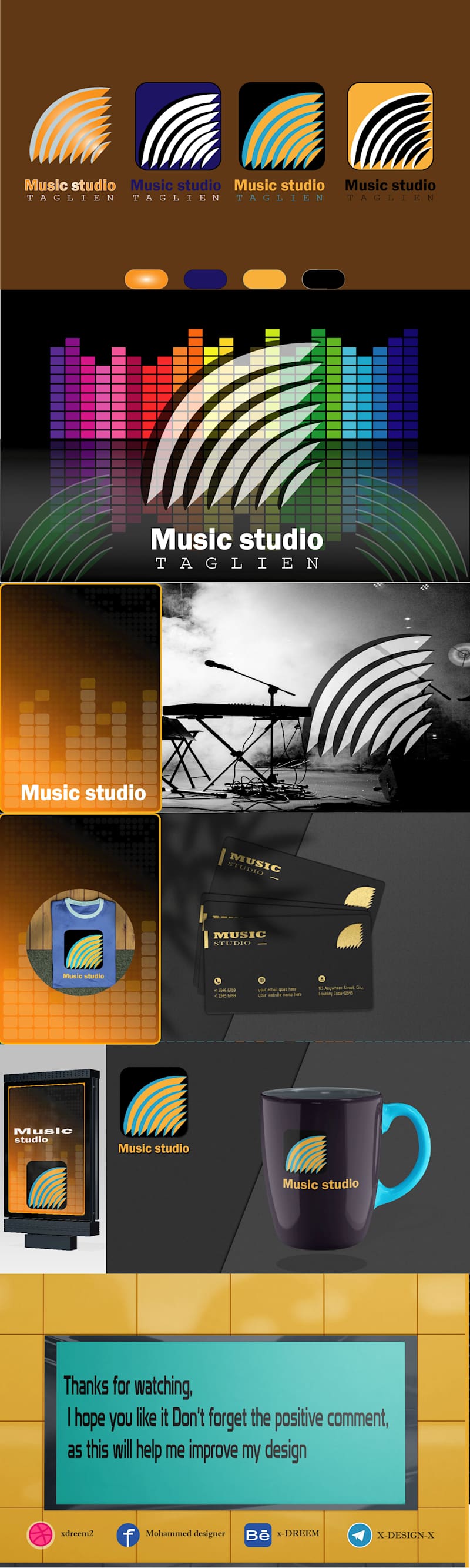 Cover image for Music studio brand logo