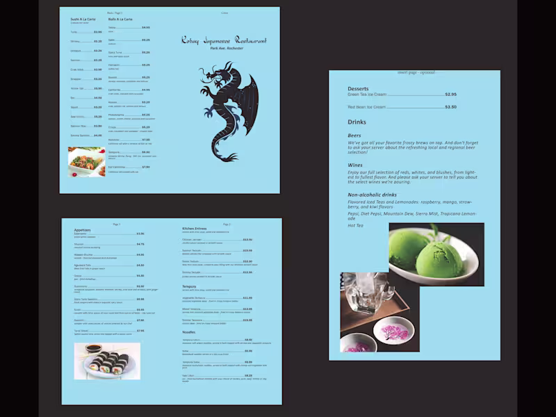 Cover image for Restaurant Menu