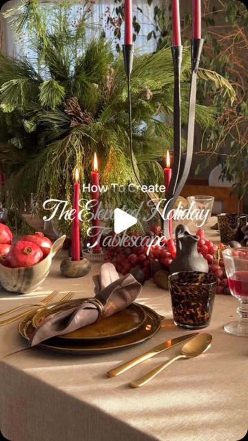 Cover image for Holiday Tablescape Video for Sabrina Barazin