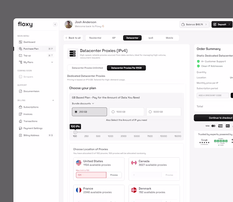 Cover image for Proxy Dashboard - Product Design