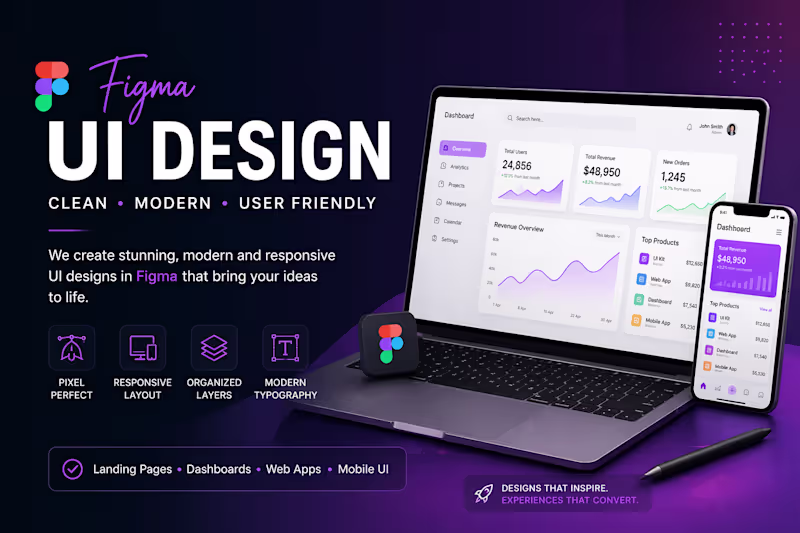 Cover image for Figma to Web Design | Clean & Modern UI Conversion