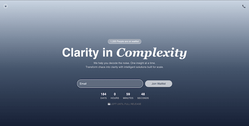 Cover image for Wait list landing page