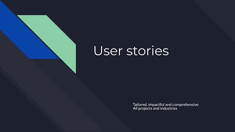 Cover image for Comprehensive User Story Creation