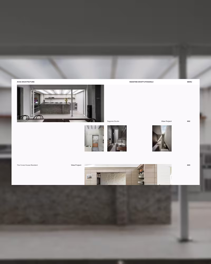 Cover image for Axis Architecture Landing Page