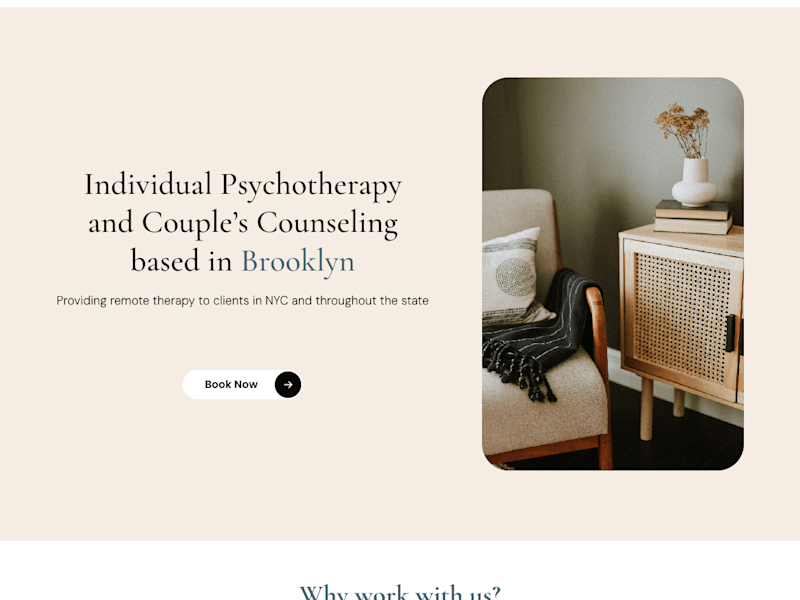 Cover image for Website Redesign for Brooklyn Therapies Practice